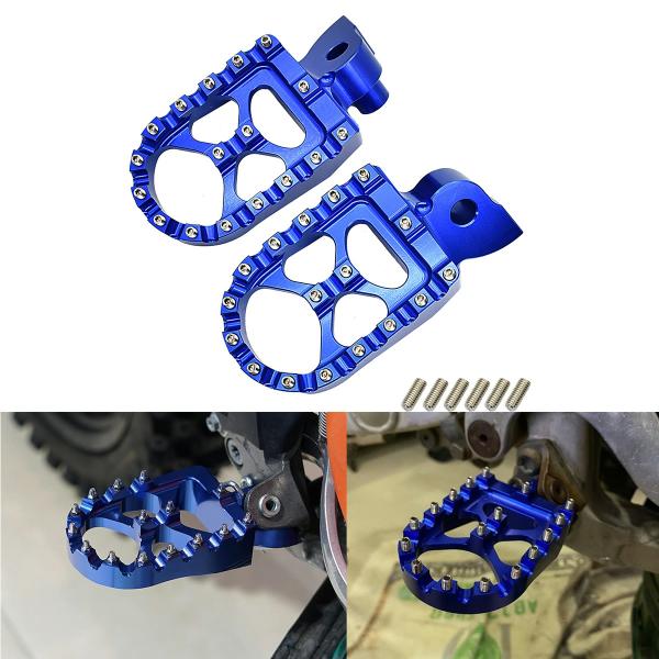 Pedals & Pegs |  Cnc Footpeg Foot Peg Pedals Rest For Yamaha Yz85 Yz125 Yz250 125X Yz250F Yzf Wrf 250 450 Yzf250 Wrf250 Wr450F Yz 250F 2001 2023 Motorcycle Parts Azul