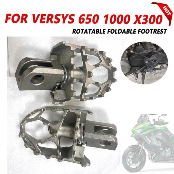 Pedals & Pegs |  For Kawasaki Versys 650 1000 Kle Kle650 Klz1000 Versys X300 Accessories Rotatable Foldable Footrest Footpegs Foot Pegs Pedal Motorcycle Parts Pedals & Pegs