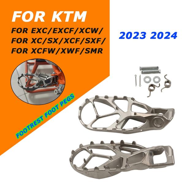 Pedals & Pegs |  Motorcycle Footrests Footpegs Pedal Foot Rests Pegs For Ktm Xc F Xcf Xcfw Sx Sxf Xcw 125 150 250 Exc 300 450 Xwf 350 500 2024 Motorcycle Parts Pedals & Pegs