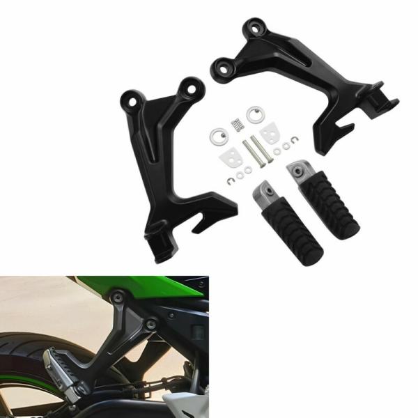 Pedals & Pegs |  Rear Passenger Footrests Footpegs Brackets For Kawasaki Z650 Ninja 650 2017 2023 Motorcycle Parts Pedals & Pegs