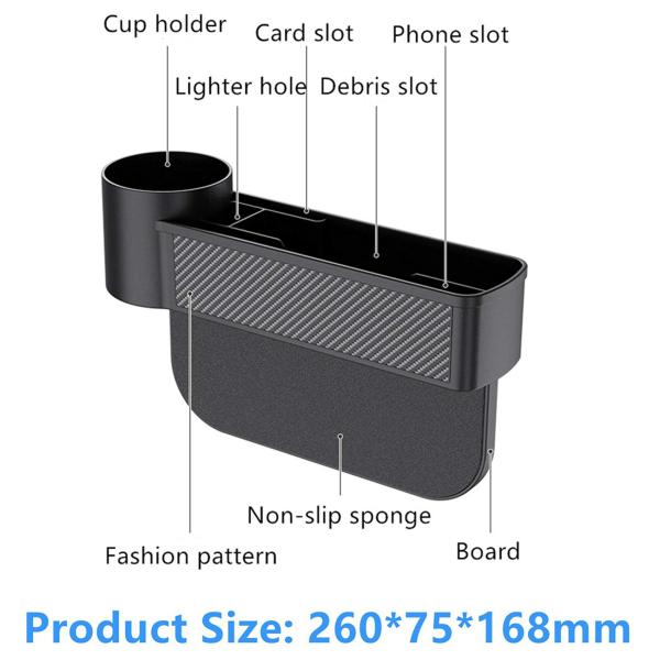 Stowing Tidying |  2 In 1 Car Seat Space Organizer Storage Pockets Auto Space Stowing Tidying For Cup Holder Storage/Cellphone/Wallet/Key Interior Accessories Stowing Tidying