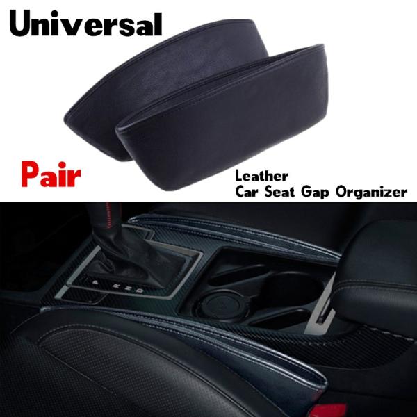 Stowing Tidying |  2 Pieces Car Storage Bag Black Pu Stowing Tidying Box Seat Pocket Catch Caddy Catcher Organizer Space Save Store Car Seat Interior Accessories Stowing Tidying