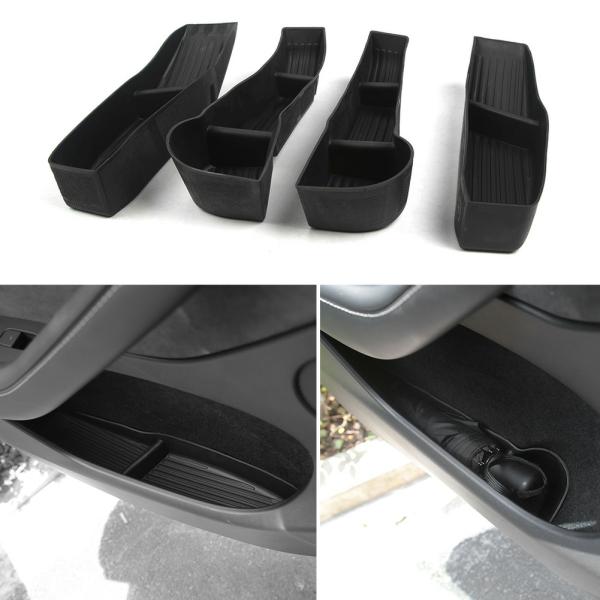 Stowing Tidying |  4Pcs Door Side Storage Tray Door Side For Tesla Model Y 16 21 Non Toxic Stowing Tidying Excellent Accessory Interior Accessories Stowing Tidying