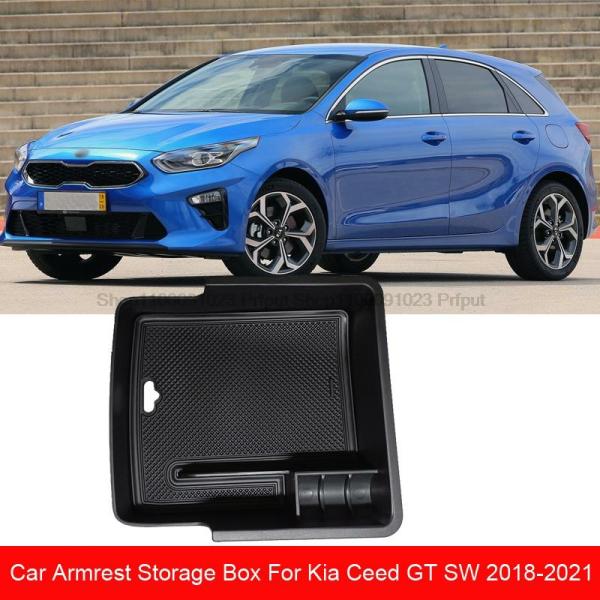 Stowing Tidying |  Car Armrest Storage Box For Kia Ceed Gt Sw 2018-2021 Hatchback Central Control Container Stowing Tidying Auto Organizer Tray Interior Accessories Stowing Tidying