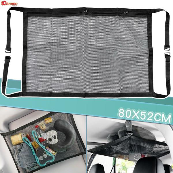 Stowing Tidying |  Car Ceiling Storage Net Interior Cargo Roof Breathable Portable Pouch Mesh Bag Luggage Hammock Stowing Tidying For Jeep Van Suv Interior Accessories Stowing Tidying