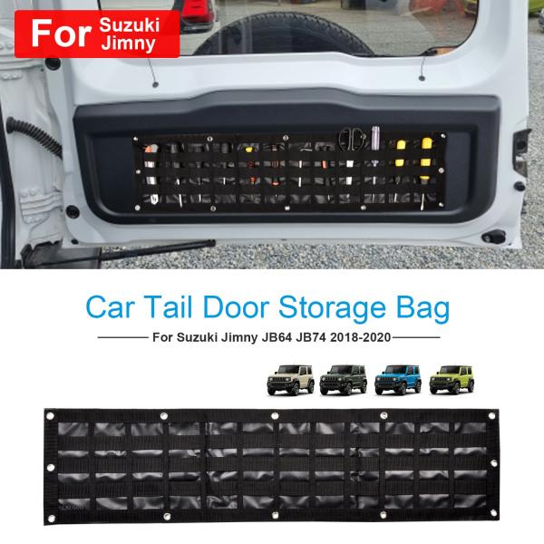 Stowing Tidying |  Car Tail Door Storage Bag Organization Accessories With Screws For Suzuki Jimny Jb64 Jb74 2018 2021 Auto Stowing Tidying Interior Accessories Stowing Tidying