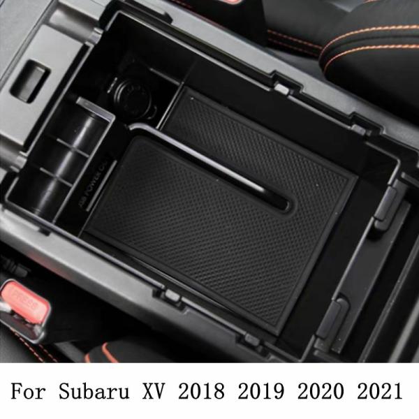 Stowing Tidying |  For Subaru Xv 2018 2019 2020 2021 Armrest Storage Box Center Console Container Bin Tray Holder Stowing Tidying Accessories Interior Accessories Preto