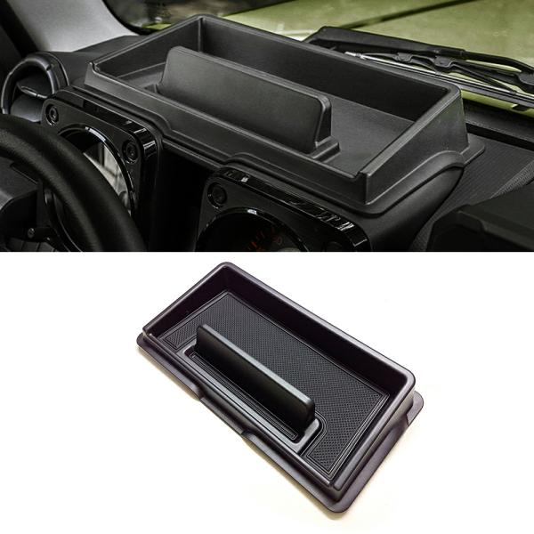 Stowing Tidying |  For Suzuki Jimny Jb74 2019 2022 Car Stowing Tidying Dashboard Storage Box Dash Board Organizer Tray Card Phone Holder Mat Interior Accessories Black