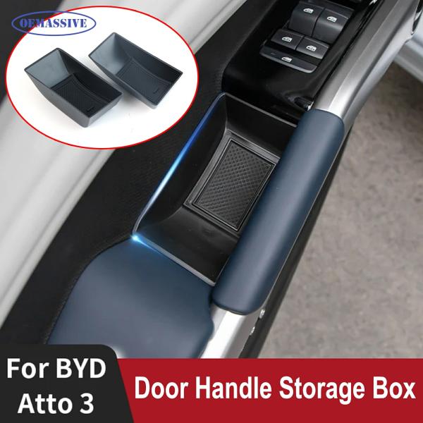 Stowing Tidying |  Front Door Handle Storage Box Car Accessories Door Side Container Holder Stowing Tidying For Byd Atto 3 Yuan Plus 2022 2023 2024 Interior Accessories Stowing Tidying