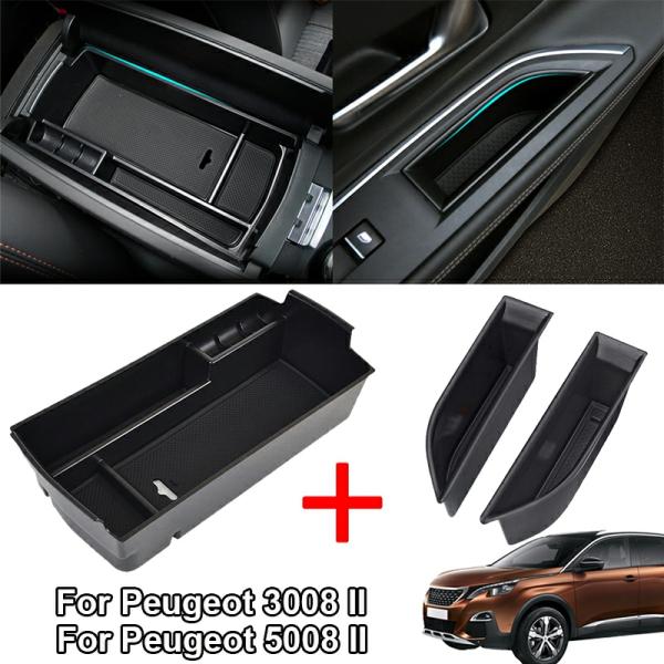 Stowing Tidying |  Peugeot 3008/5008 Armrest Storage Box 2017-2022 Interior Accessories Stowing Tidying