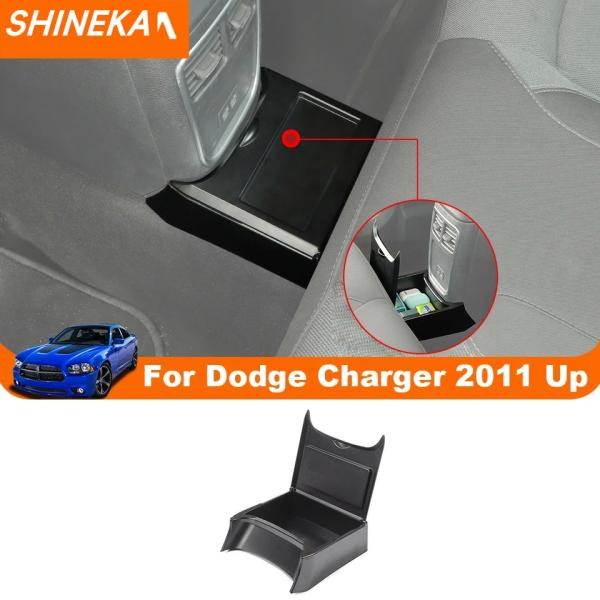 Stowing Tidying |  Shineka Abs Car Rear Center Storage Box Organizer For Dodge Charger 2011+ For Chrysler 300C Stowing Tidying Interior Accessories Interior Accessories Black