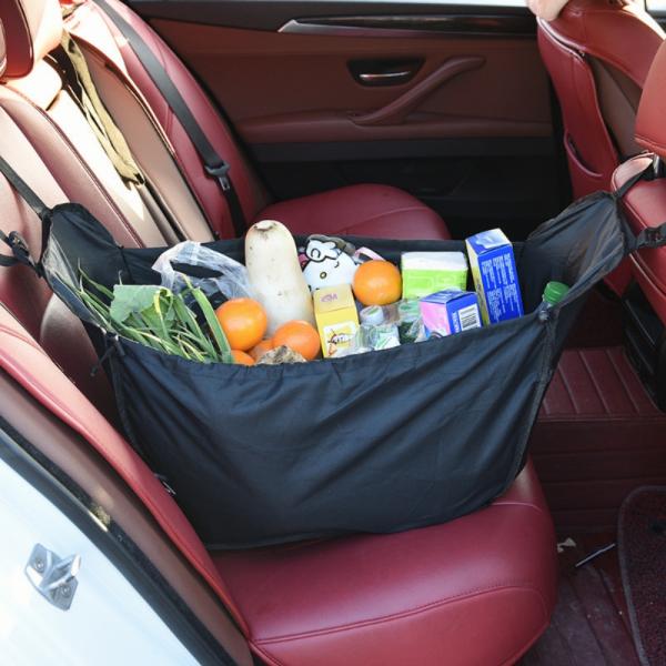 Stowing Tidying |  Stowing Tidying High Capacity Multifunction Car Rear Storage Bag Shopping Basket Car Accessories Interior Seat Back Bag Organize Interior Accessories Black