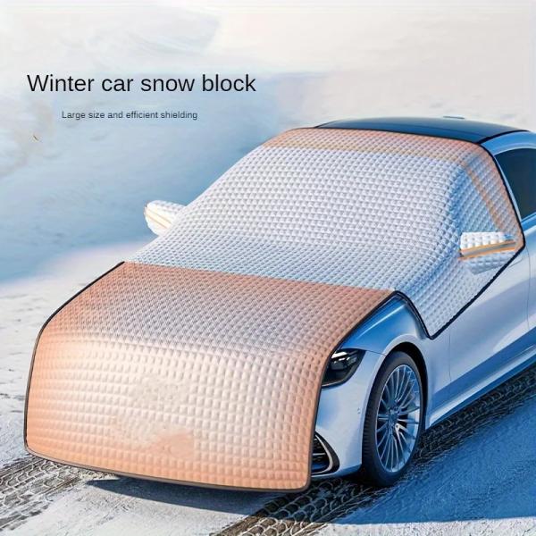 Sunshades |  Car Snow Shield Sunshade Sunblock Front Gear Snow Shield Thickened And Lengthened In Winter Frost Protection Front Windshield Exterior Accessories Prateado