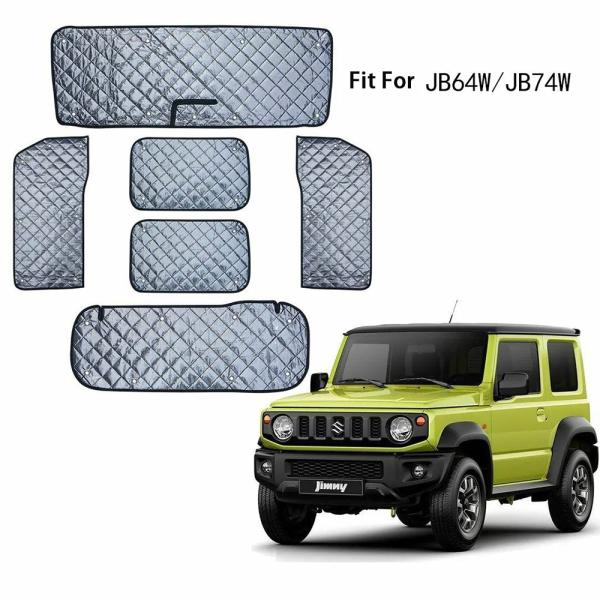 Sunshades |  Car Windshield Sunshade Kit For Suzuki Jimny Jb64 Sierra Jb74W 2019 2023 Internal Heat Resistance Cover With Suction Cups Exterior Accessories Sunshades