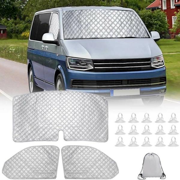 Sunshades |  For Vw T5 T6 3Pcs Sunshade Windscreen Protection Set Internal Thermal Blind Window Cover Set Exterior Accessories Sunshades