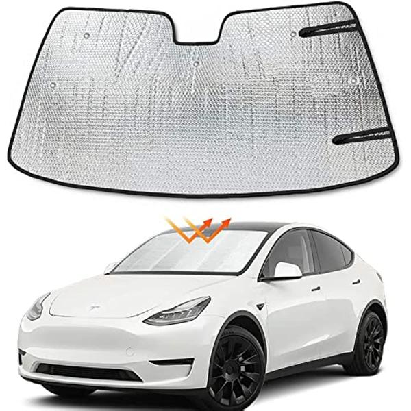 Sunshades |  Windshield Sunshade For Tesla Model 3 Model Y 2016 2022, Thicken 5 Layer Uv Reflector Front Window Visor Shield Cover Exterior Accessories Sunshades