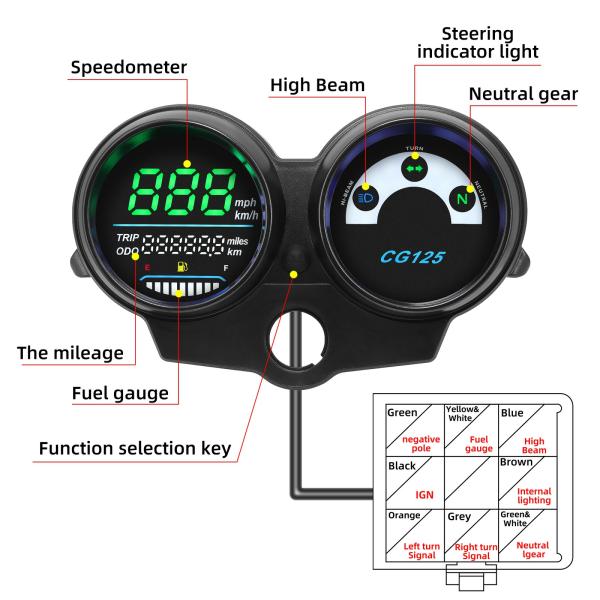 Instruments & Gauges |  For Cg125 Year 2000 To 2008 Fan 125 Titan 125 2013 Dashboard Brazil For Honda Motor Panel Lcd Digital Motorcycle Instrument Instruments & Gauges Instruments & Gauges