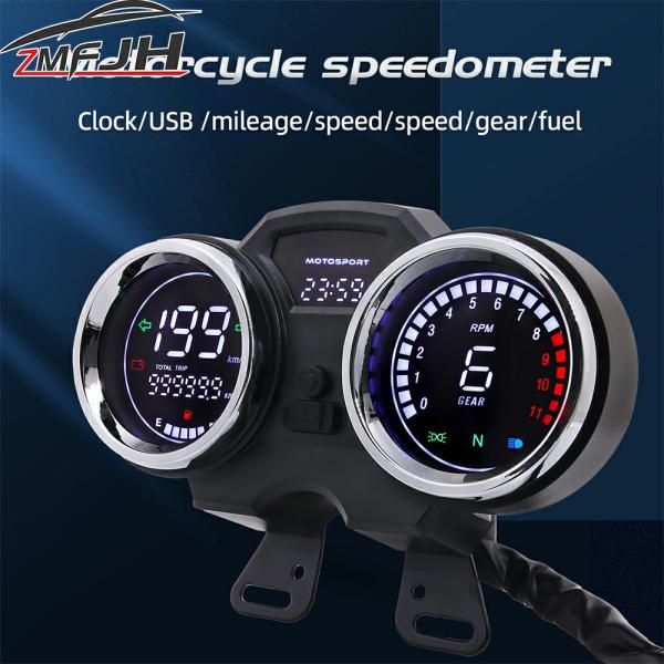 Instruments & Gauges |  New Digital Speedometer For Motorcycles Multifunction Lcd Speed Meter Rpm Fuel Gauge For Suzuki Gn125 Digital Panel Dashboard Instruments & Gauges Instruments & Gauges