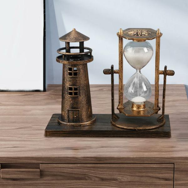 Ornaments |  Lighthouse Hourglass Timer Decorations Table Centerpiece Sculpture Ornaments Watchtower For Tabletop Office Housewarming Gift Interior Accessories Ornaments