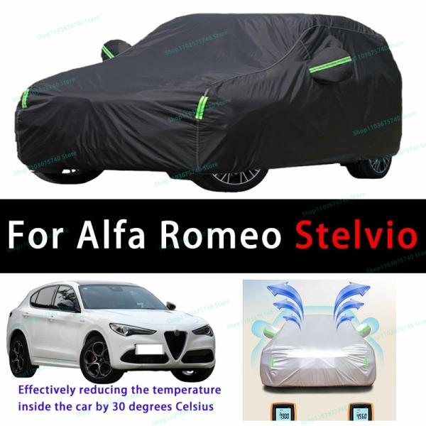 Car Covers |  For Alfa Romeo Stelvio Outdoor Sun Protection Uv Cooling And Exposure To Sunlight Dustproof And Rainproof Car Covers Car Covers