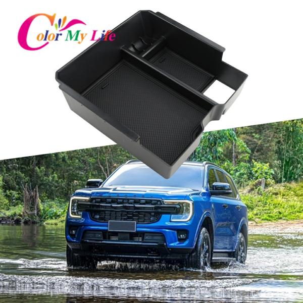 Stowing Tidying |  Armrest Box Storage For Ford Everest Ranger 2023 Abs Car Stowing Tidying Tidying Container Holder Organizer Accessories Interior Accessories Stowing Tidying