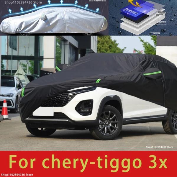 Car Covers |  For Chery Tiggo 3X Fit Outdoor Protection Full Car Covers Snow Cover Sunshade Waterproof Dustproof Exterior Black Car Cover Car Covers Car Covers