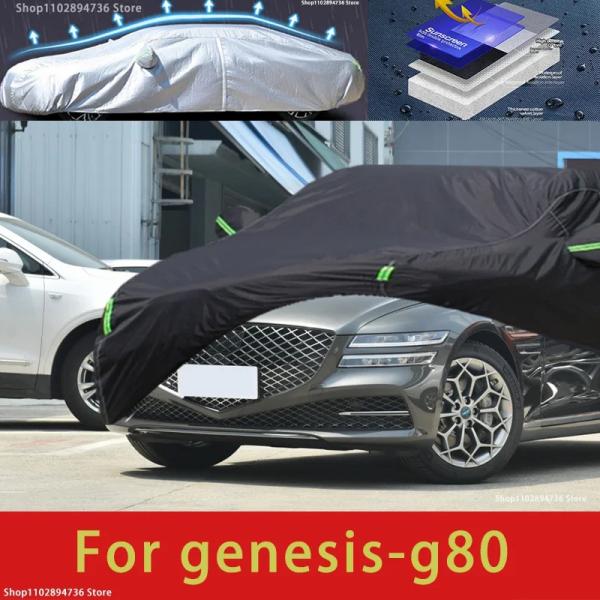 Car Covers |  For Genesis G80 Fit Outdoor Protection Full Car Covers Snow Cover Sunshade Waterproof Dustproof Exterior Black Car Cover Car Covers Car Covers